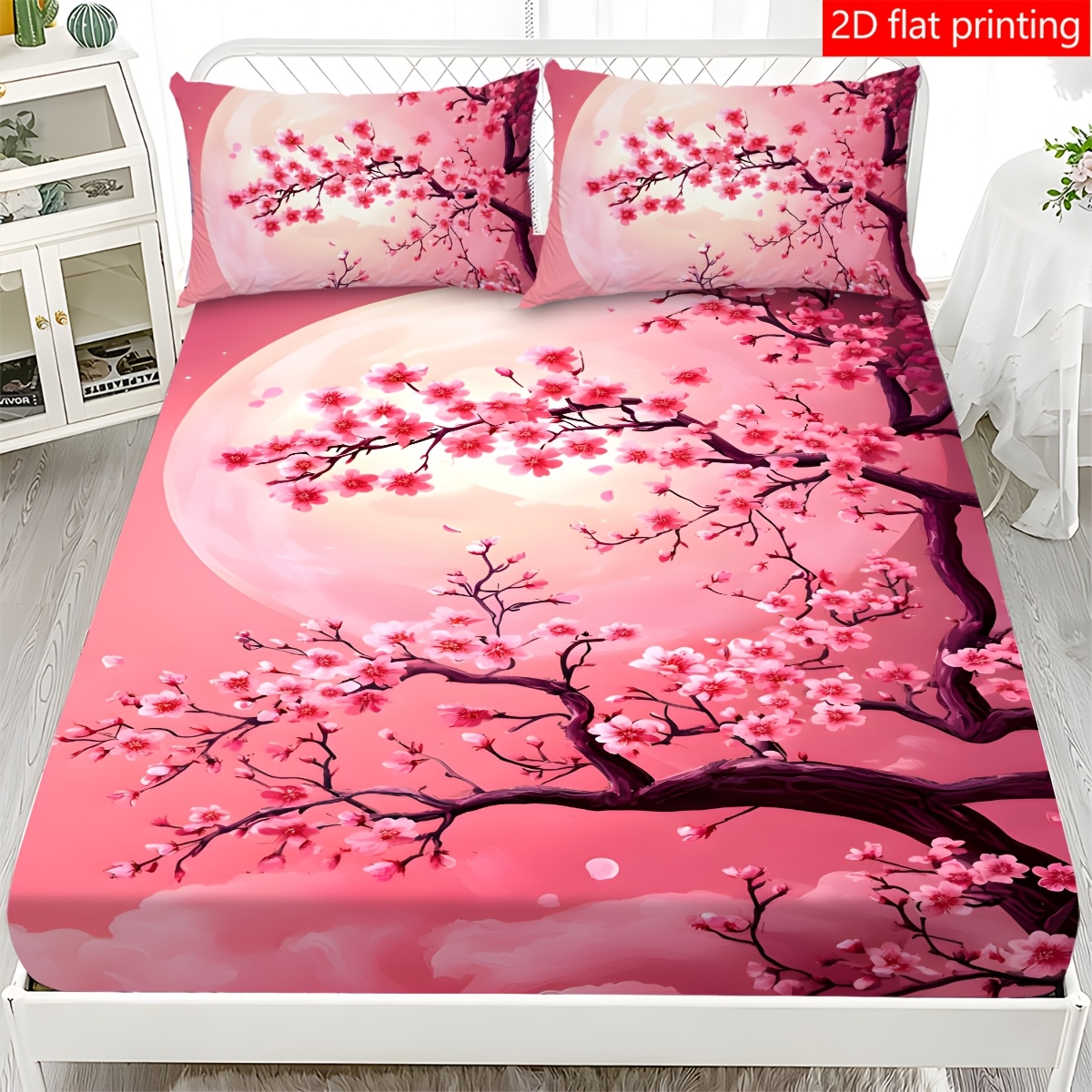 Baby Nursery Tree - Pelindung Kasur Motif Pohon Bunga Sakura