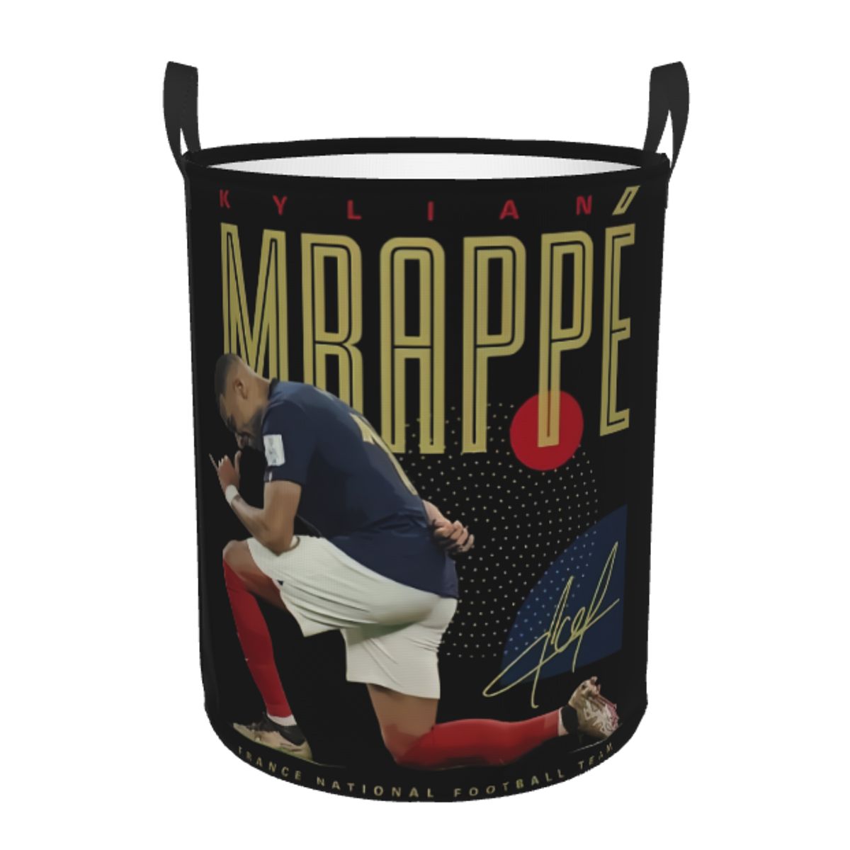 Laundry Hamper Nursery - Kustom Mbappes KM sepak bola bintang