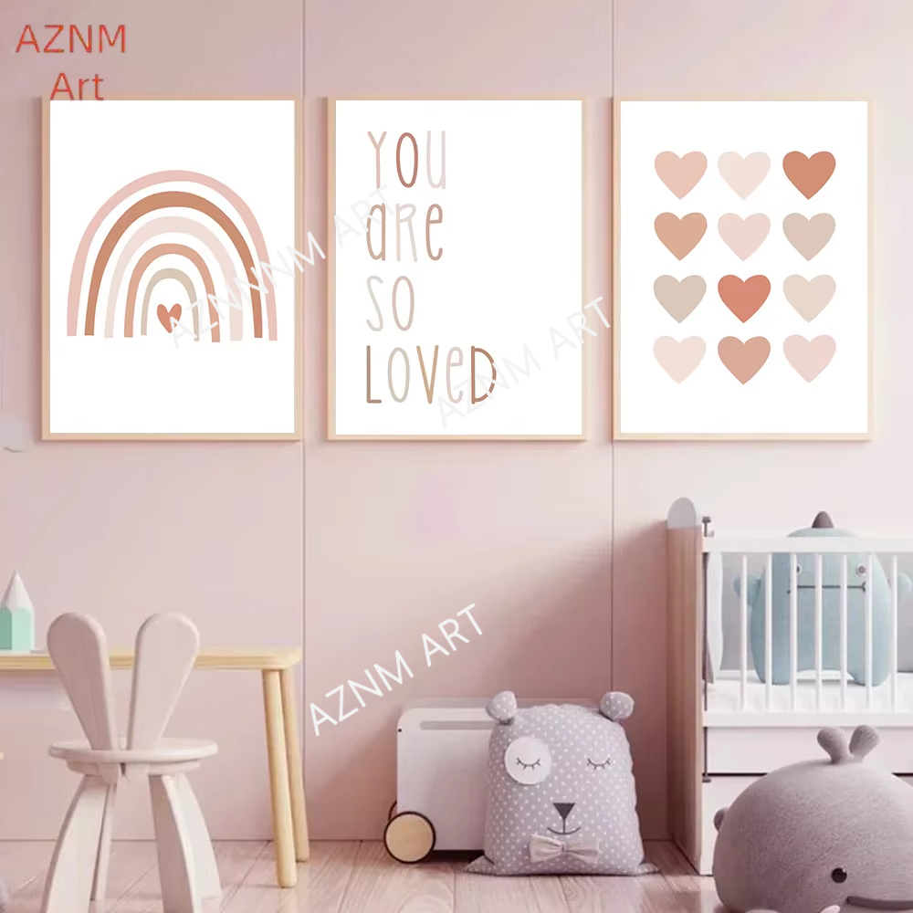 Baby Nursery Wall Art - 1/3 Buah, Poster Seni Dinding Kartun