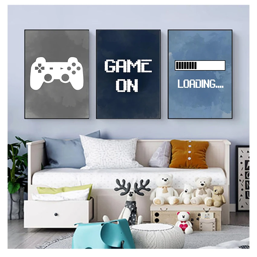 Baby Nursery Wall Art - Dekorasi Dinding Kamar Anak Laki-laki, Poster
