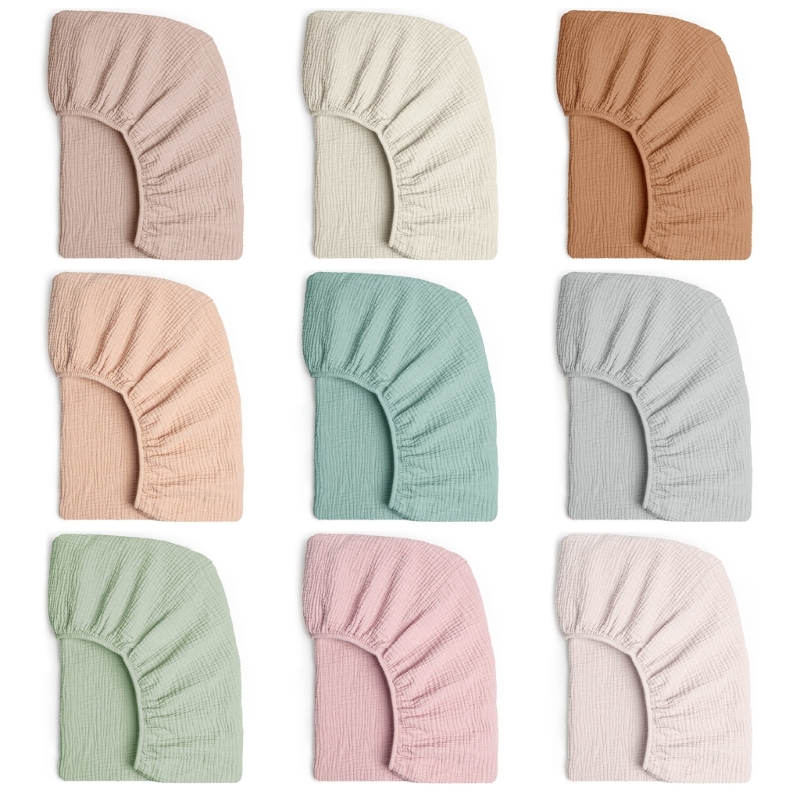 Baby Nursery Crib - Sprei datar ayunan bayi, katun Muslin