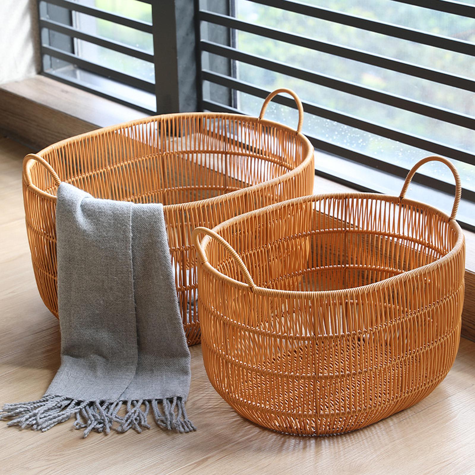 Laundry Hamper Nursery - Keranjang anyaman pakaian keranjang serbaguna dengan