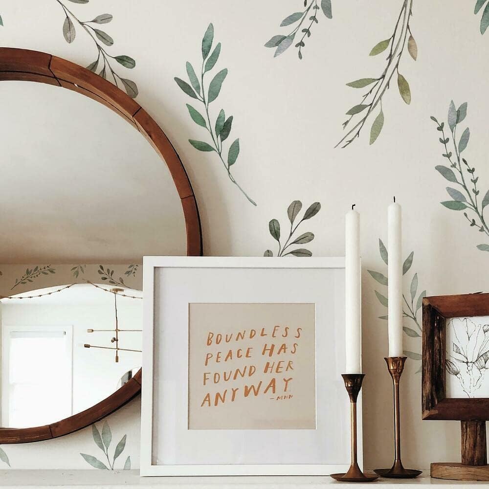 Baby Nursery Tree - Stiker dinding pohon daun pedesaan cat