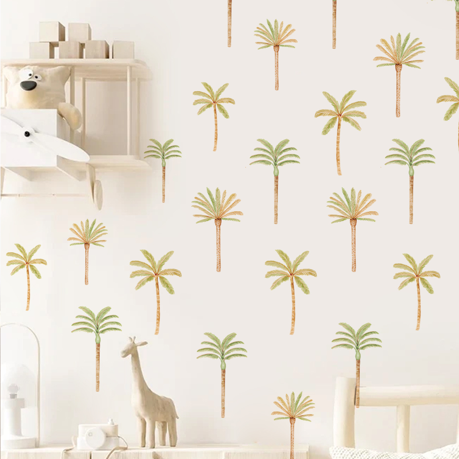 Boho pohon kelapa stiker dindi - Baby Nursery Tree ulasan dan harga