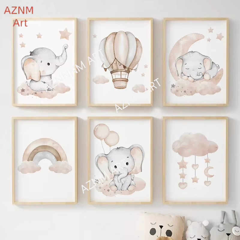 Poster Bayi Anak-anak Ayunan A - Baby Nursery Wall Art ulasan dan harga