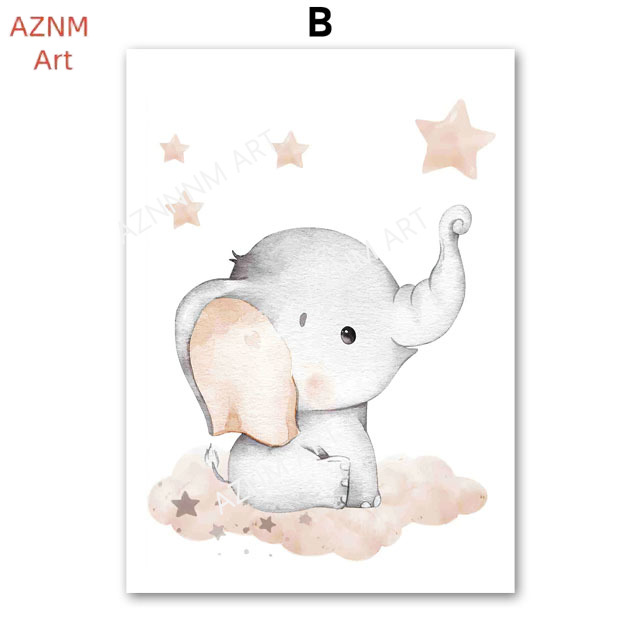 Poster Bayi Anak-anak Ayunan A - Baby Nursery Wall Art ulasan dan harga