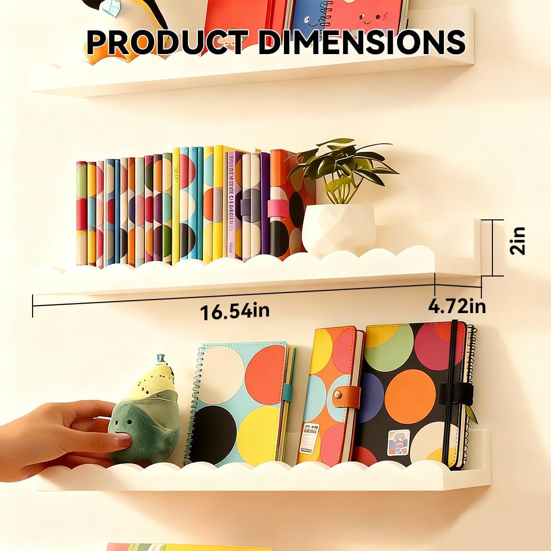 Satu set berisi 4 rak buku gan - Baby Nursery Floating Shelves ulasan dan harga