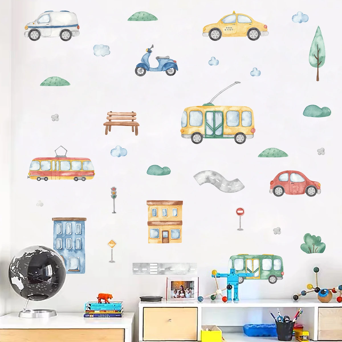 Pohon kartun stiker dinding mo - Baby Nursery Tree ulasan dan harga