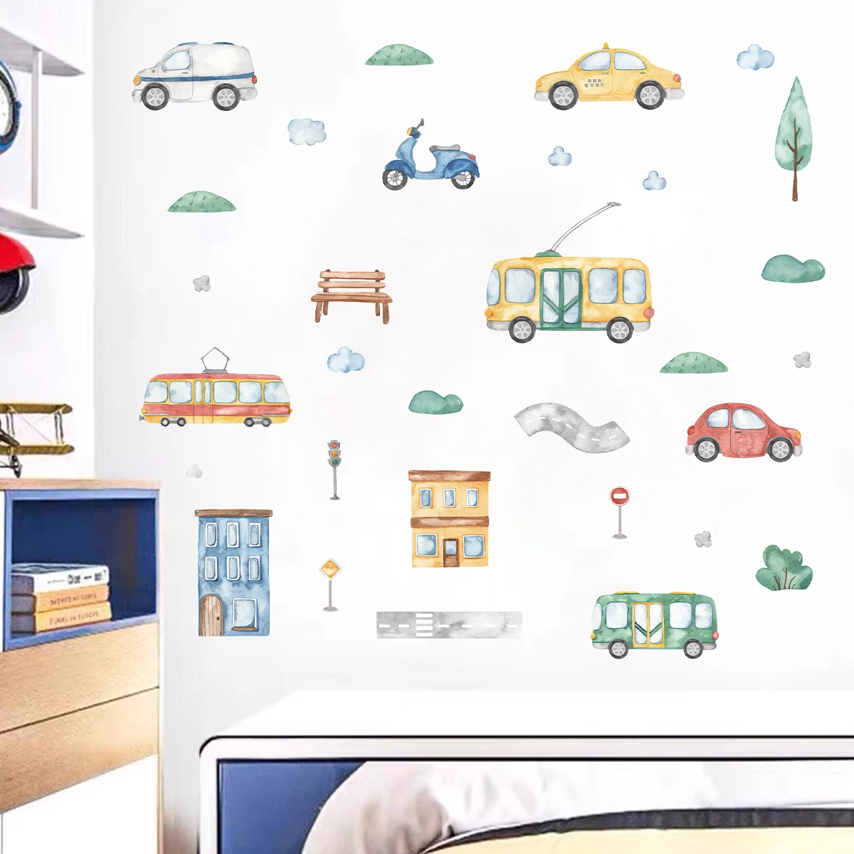 Pohon kartun stiker dinding mo - Baby Nursery Tree ulasan dan harga