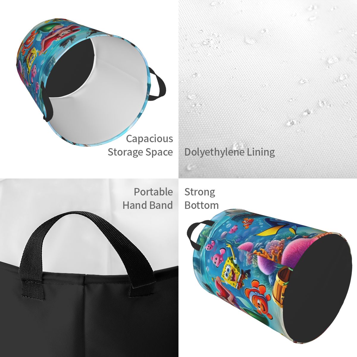 Keranjang Cucian Lipat SpongeB - Laundry Hamper Nursery ulasan dan harga