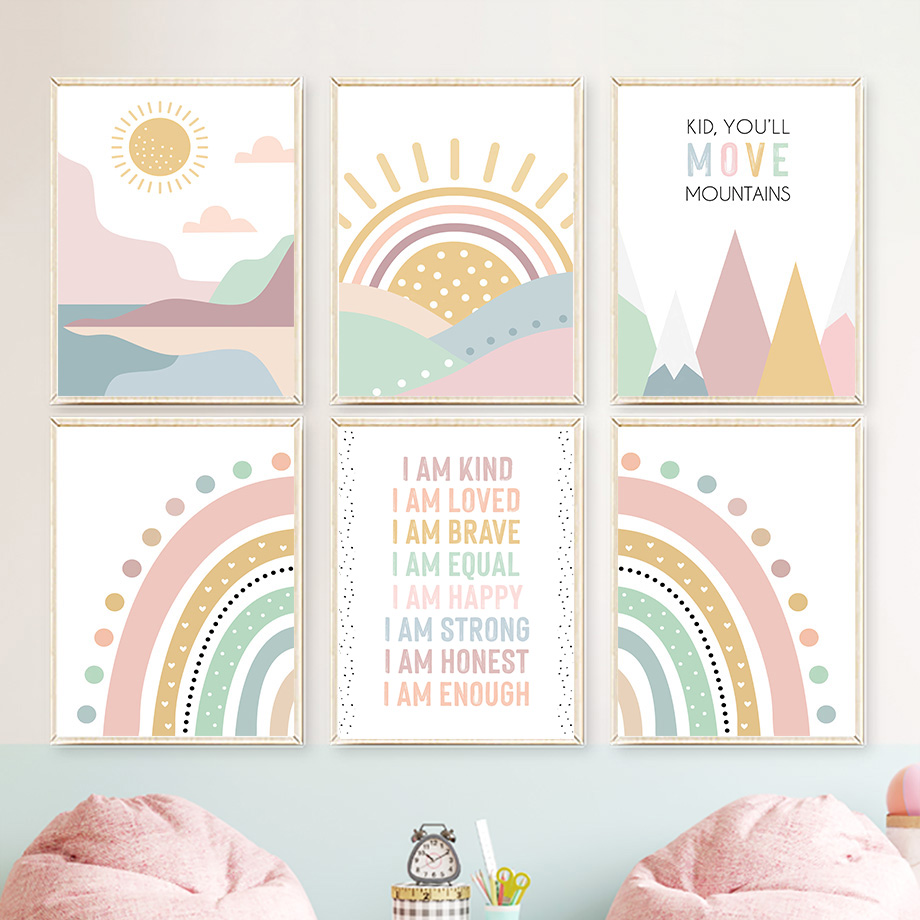 Poster Nordik Bohemian Kutipan - Baby Nursery Quotes ulasan dan harga