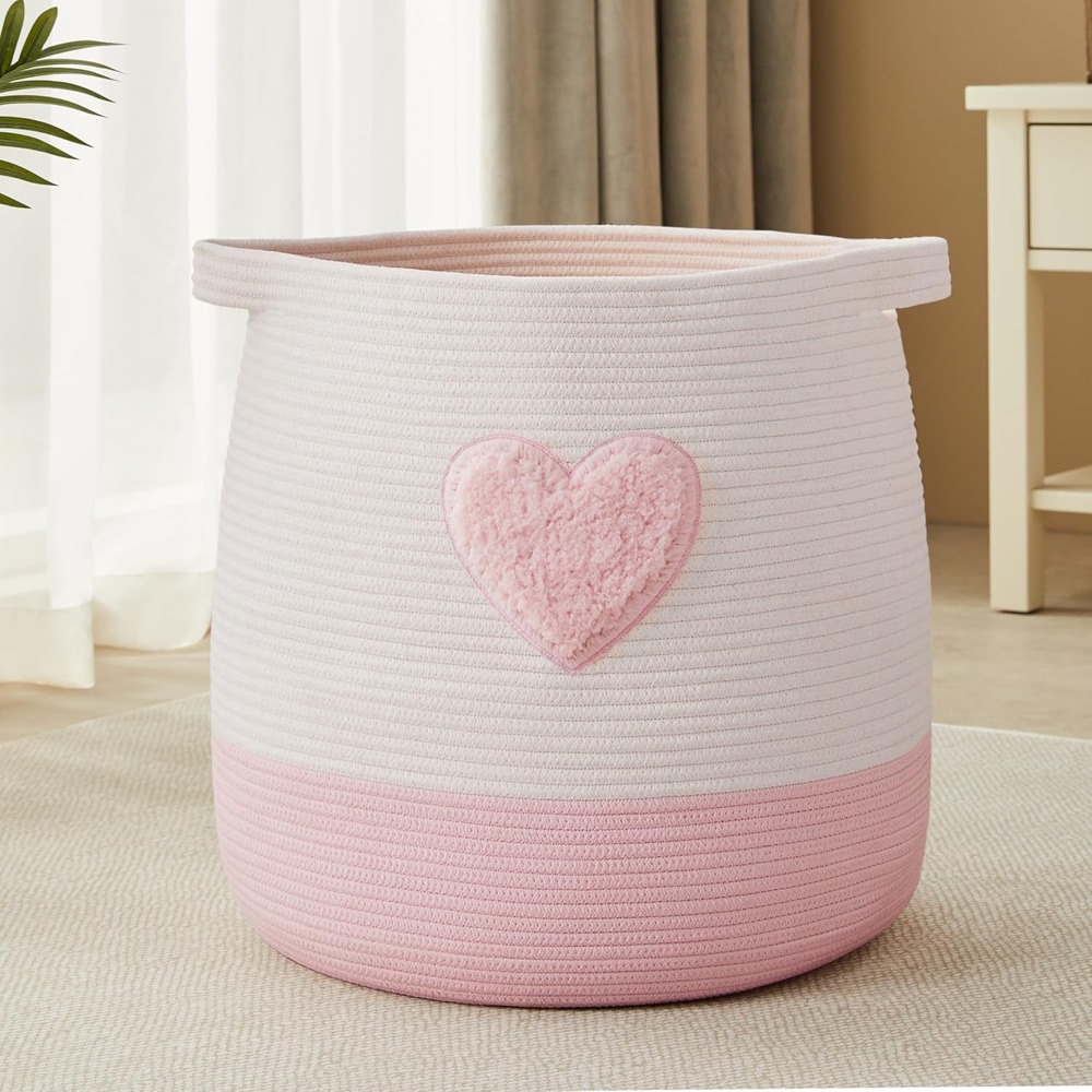 Keranjang Cucian Merah Muda un - Laundry Hamper Nursery ulasan dan harga