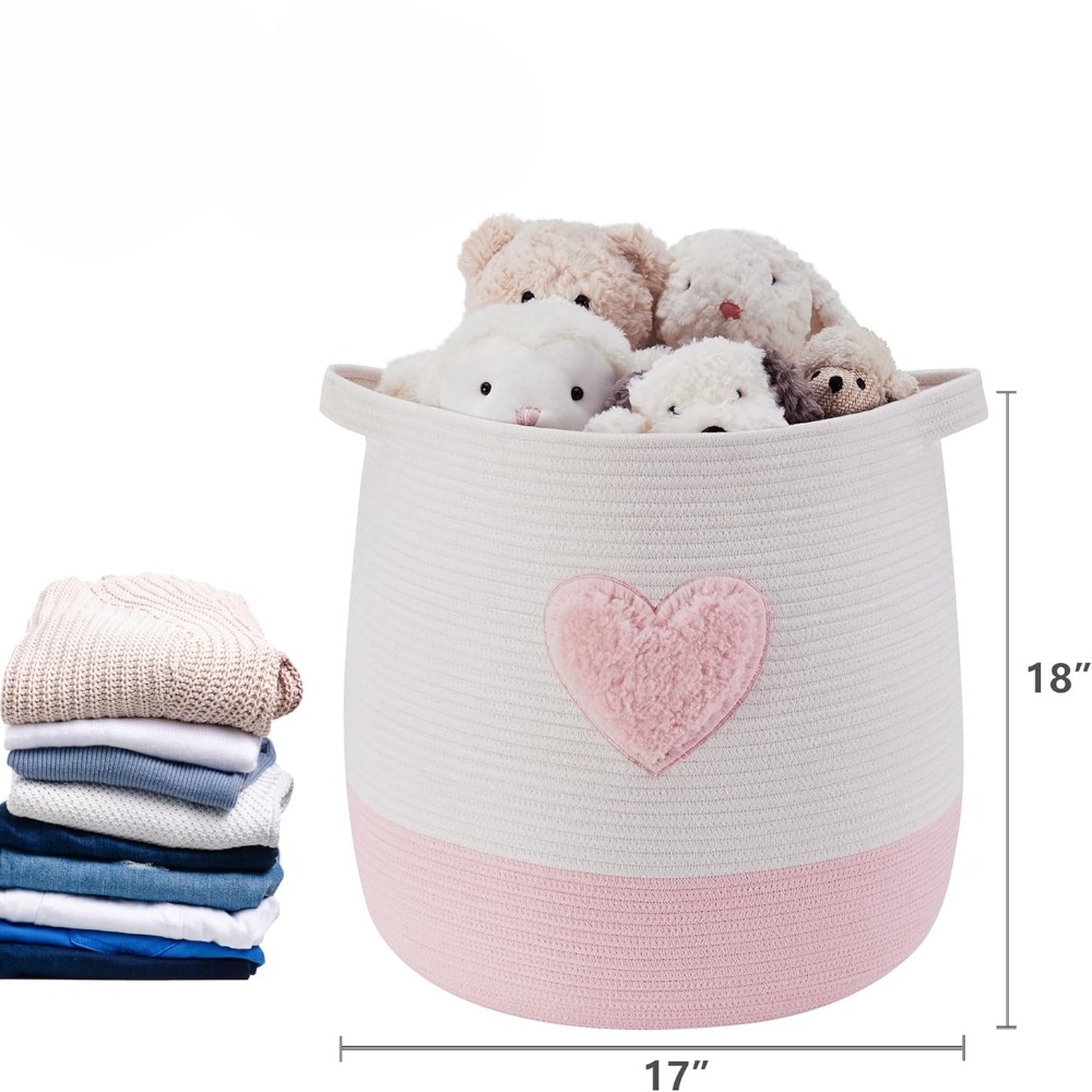 Keranjang Cucian Merah Muda un - Laundry Hamper Nursery ulasan dan harga