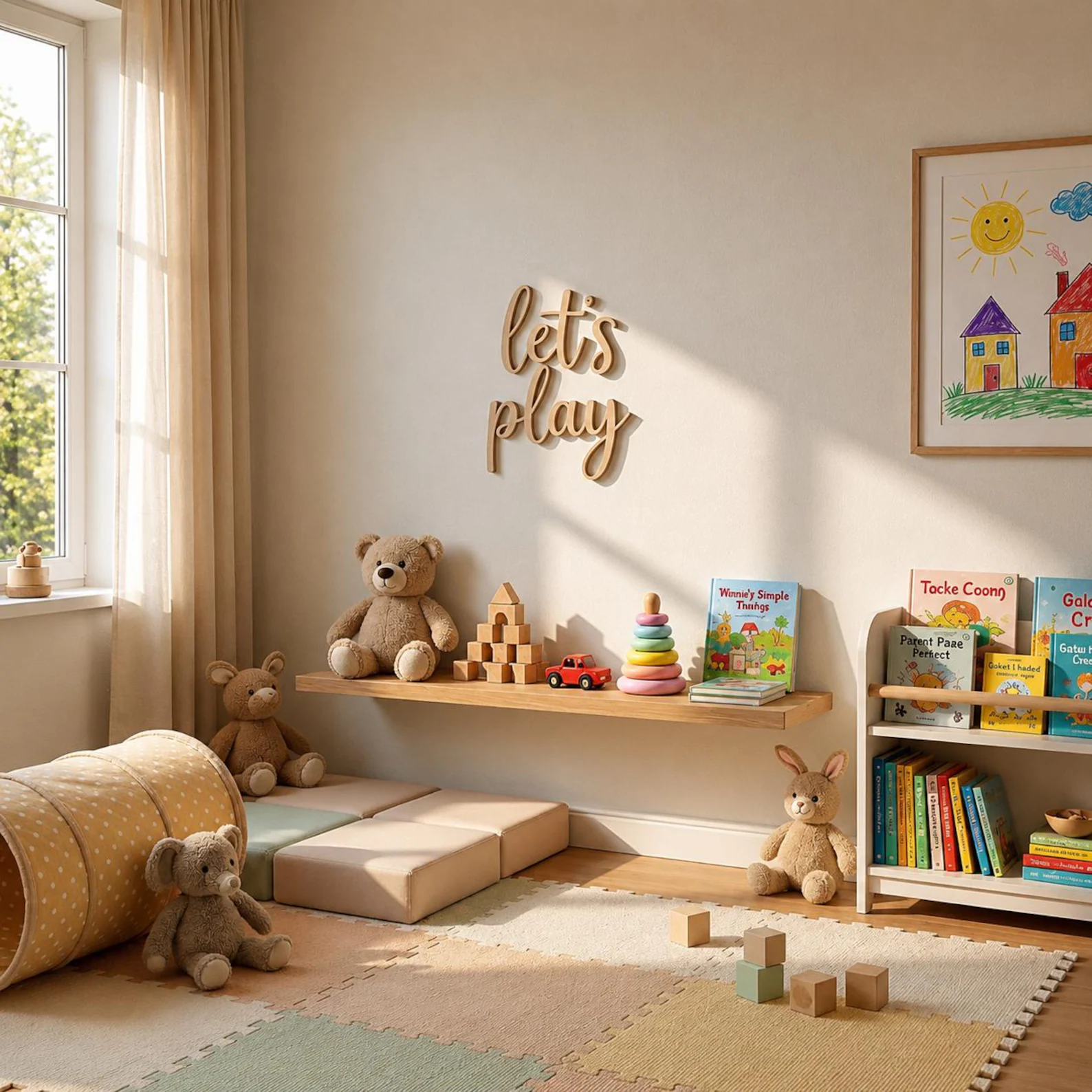 Ayo Bermain dengan Papan Dindi - Baby Nursery Wall Art ulasan dan harga