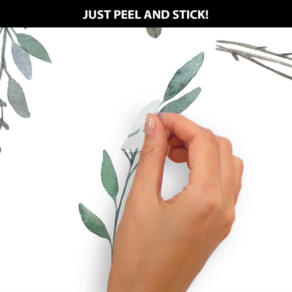 Stiker dinding pohon daun pede - Baby Nursery Tree ulasan dan harga