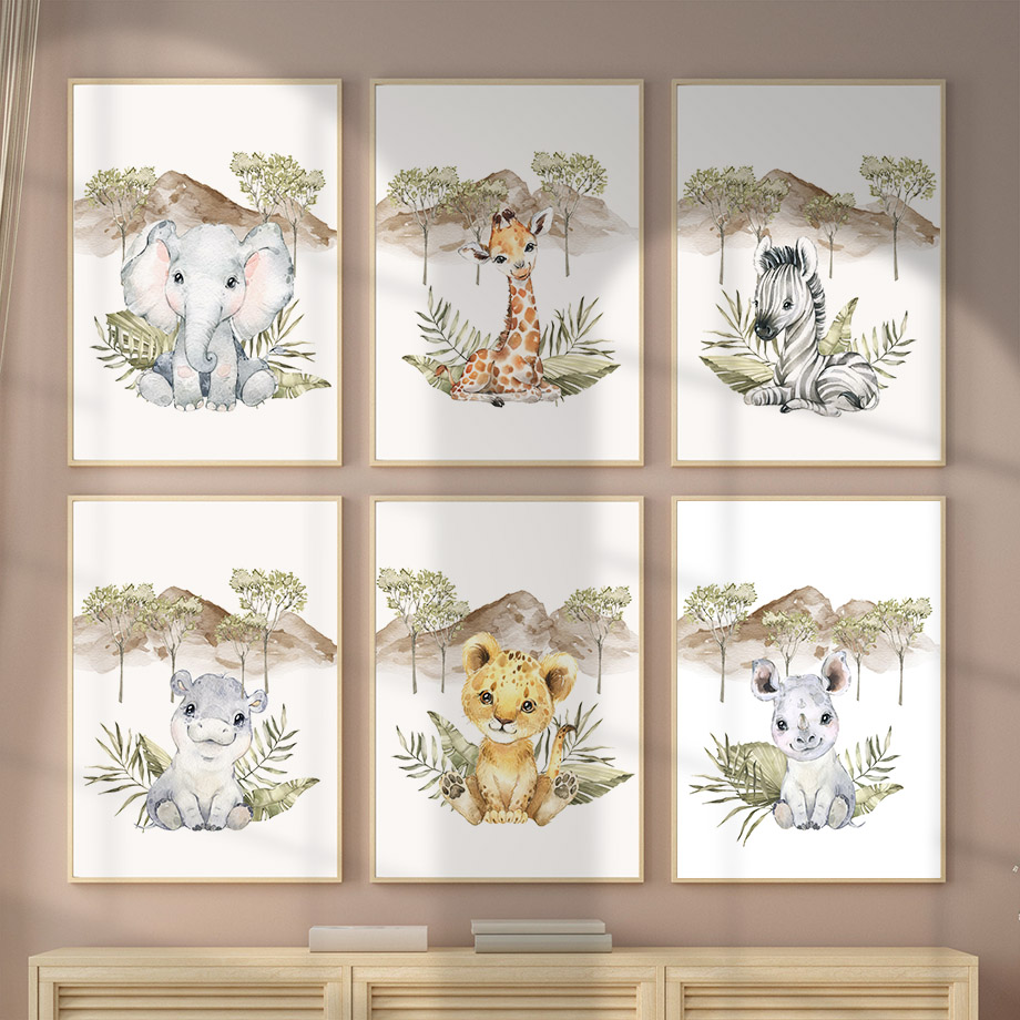 Poster Kebun Anak-anak Jerapah - Baby Nursery Tree ulasan dan harga