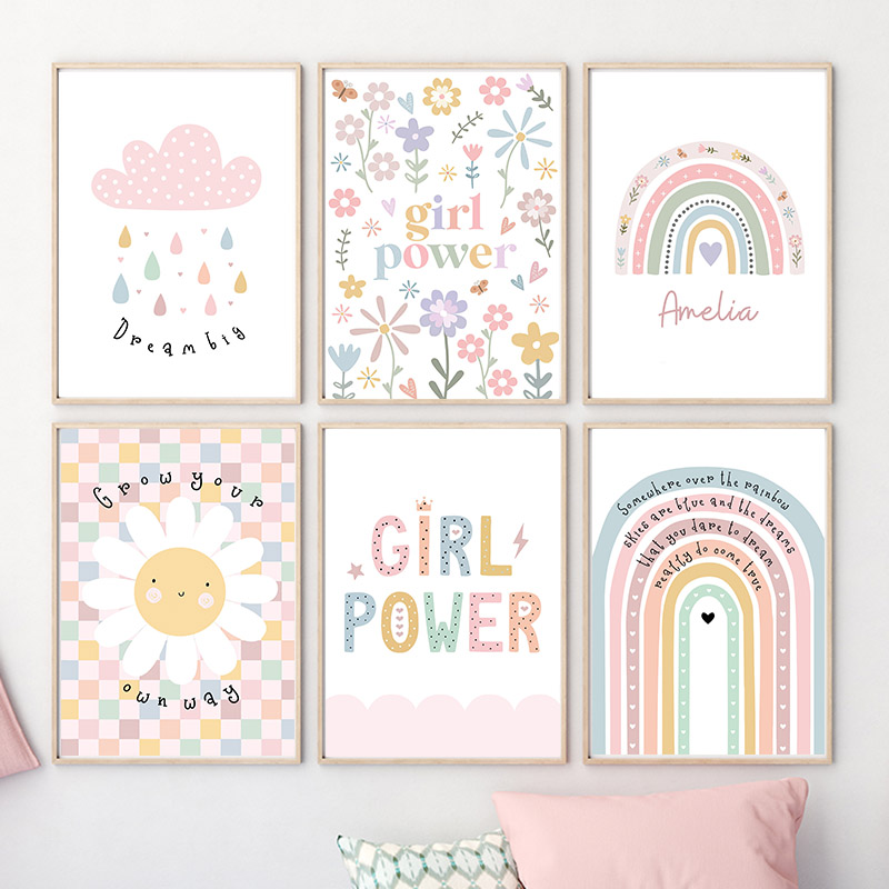 Bunga matahari awan pelangi ha - Baby Nursery Wall Art ulasan dan harga