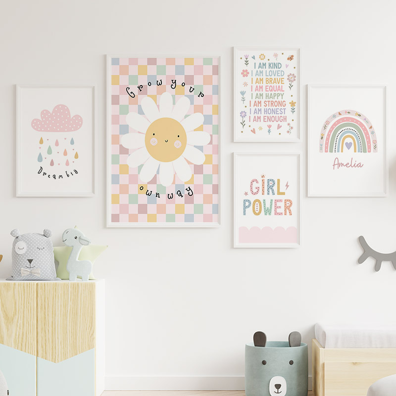 Bunga matahari awan pelangi ha - Baby Nursery Wall Art ulasan dan harga